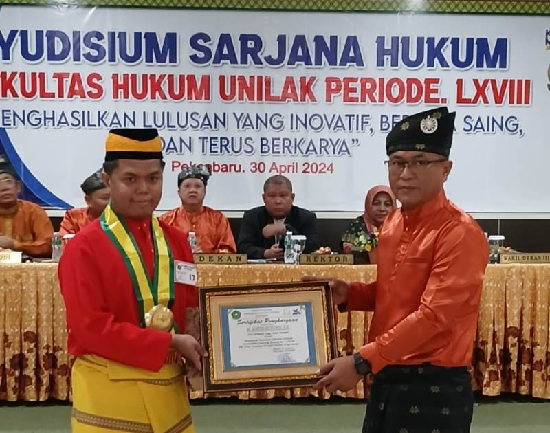 FH Unilak Gelar Yudisium ke 68, Ini Pesan Wakil Rektor I Dr Zamzami