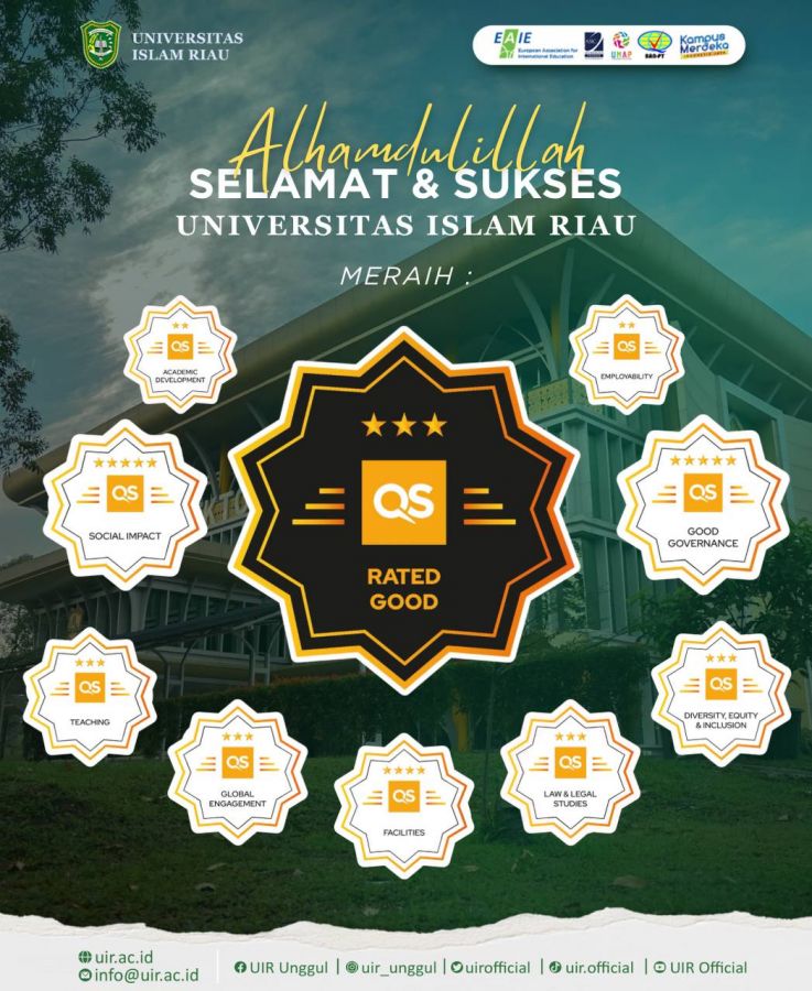Keren.!! UIR Raih Pemeringkatan Tiga Bintang Terekognisi QS Stars