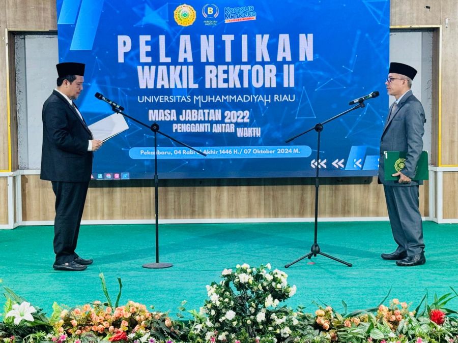 Lantik Baidarus dilantik Sebagai Wakil Rektor II Umri, ini Pesan Rektor Saidul Amin