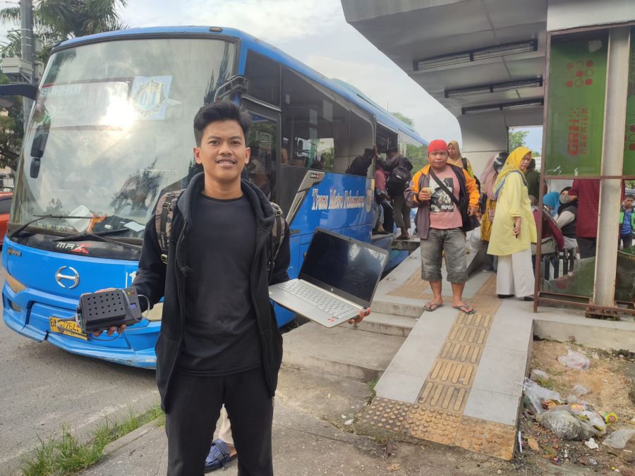 Lulus 3,5 Tahun, Tu Bagus Dwi Fikri Mahasiswa UIR Berhasil Ciptakan Prototype