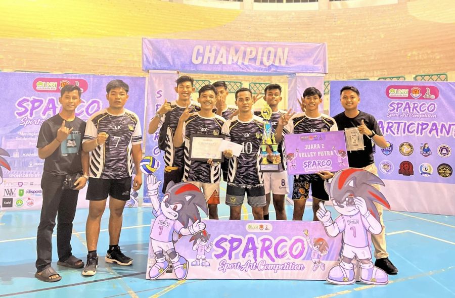 Membanggakan, Tim Voli Mahasiswa Unilak Juara Dua Turnamen Voli Mahasiswa se-Sumatra