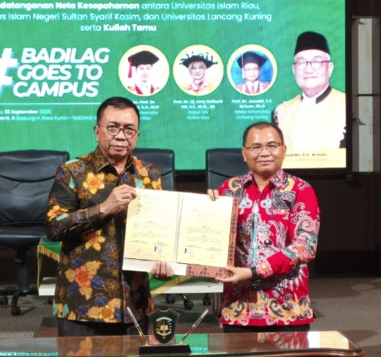 Rektor Unilak Prof Junaidi Teken Kerja Sama Strategis dengan Dirjen Badilag Mahkamah Agung RI