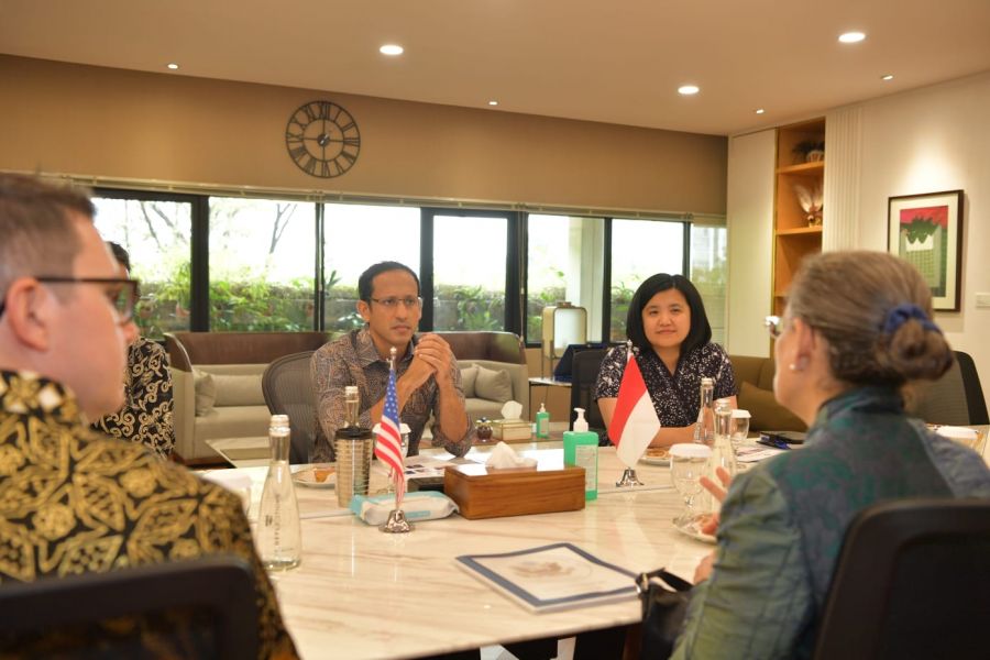 Sambut Dubes AS, Menteri Nadiem: Pererat Kolaborasi Pendidikan dan Pengajaran Bahasa