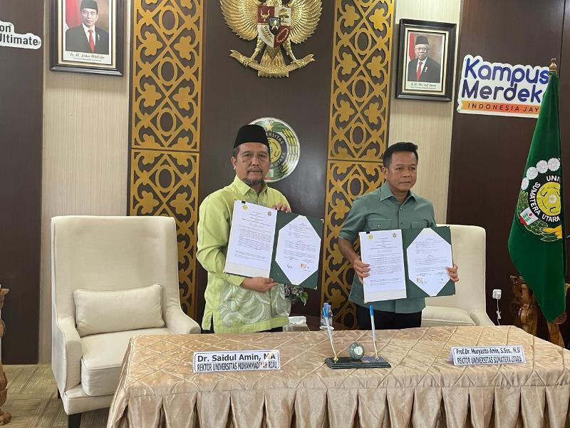 Sepakat Jalin Kerjasama, UMRI dan USU Tandatangani MoU